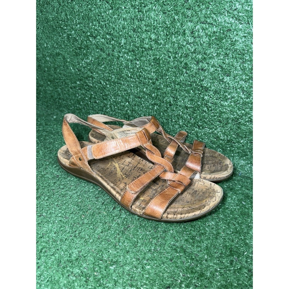 Abeo Bea Braid‎ Gladiator Brown Leather Summer Sandals Womens Size 9.5 Narrow - Picture 2 of 9